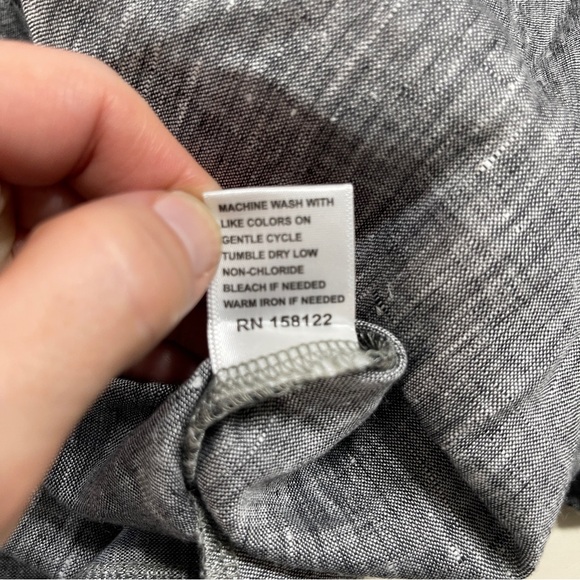 APNY Gray Linen Pants with Bow Detail - Picture 6 of 7